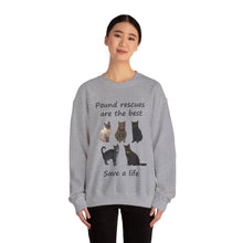 Load image into Gallery viewer, Pound rescues are the best - 003 -Cat Sweatshirt,Cat Lover Sweatshirt,Gift for Cat Lover,Funny Sweatshirt,Cat Mom