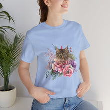 Load image into Gallery viewer, Claudia Floral Cat Tshirt, Cat Lover Tshirt, Gift for Cat Lover, Cat Mom, Cat Lady Gift, Floral Cat, Floral Cat Shirt, Tabby Cat Shirt