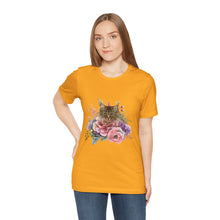 Load image into Gallery viewer, Claudia Floral Cat Tshirt, Cat Lover Tshirt, Gift for Cat Lover, Cat Mom, Cat Lady Gift, Floral Cat, Floral Cat Shirt, Tabby Cat Shirt