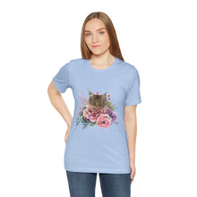 Load image into Gallery viewer, Claudia Floral Cat Tshirt, Cat Lover Tshirt, Gift for Cat Lover, Cat Mom, Cat Lady Gift, Floral Cat, Floral Cat Shirt, Tabby Cat Shirt