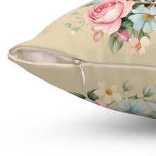 Load image into Gallery viewer, Pearl Siamese Floral Cat Throw Pillow, Floral Throw Pillow, Cat Home Decor, Cat Lover Gift, Cat Pillow, Cat Couch Pillow, Siamese Cat Decor