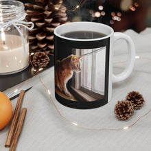 Load image into Gallery viewer, "Purrfect View" Ceramic Mug 11oz featuring the art of Bruce Strickland