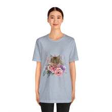 Load image into Gallery viewer, Claudia Floral Cat Tshirt, Cat Lover Tshirt, Gift for Cat Lover, Cat Mom, Cat Lady Gift, Floral Cat, Floral Cat Shirt, Tabby Cat Shirt