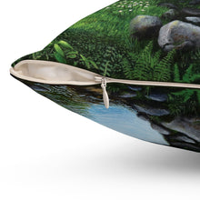 Load image into Gallery viewer, "Morning in Elkmont" Throw Pillow -  featuring the art of Bruce Strickland