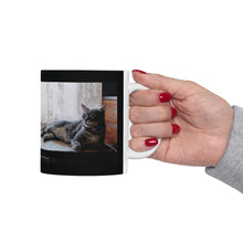 Load image into Gallery viewer, "Benjamin Kitty" Ceramic Mug 11oz featuring the art of Bruce Strickland