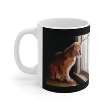Load image into Gallery viewer, "Purrfect View" Ceramic Mug 11oz featuring the art of Bruce Strickland