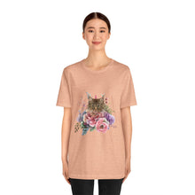 Load image into Gallery viewer, Claudia Floral Cat Tshirt, Cat Lover Tshirt, Gift for Cat Lover, Cat Mom, Cat Lady Gift, Floral Cat, Floral Cat Shirt, Tabby Cat Shirt