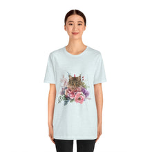 Load image into Gallery viewer, Claudia Floral Cat Tshirt, Cat Lover Tshirt, Gift for Cat Lover, Cat Mom, Cat Lady Gift, Floral Cat, Floral Cat Shirt, Tabby Cat Shirt