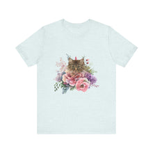 Load image into Gallery viewer, Claudia Floral Cat Tshirt, Cat Lover Tshirt, Gift for Cat Lover, Cat Mom, Cat Lady Gift, Floral Cat, Floral Cat Shirt, Tabby Cat Shirt