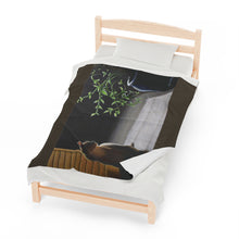 Load image into Gallery viewer, "Evening Reflections" Velveteen Plush Blanket featuring the art of Bruce Strickland