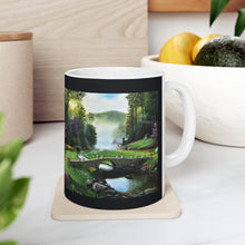 Load image into Gallery viewer, "Morning in Elkmont" Ceramic Mug 11oz featuring the art of Bruce Strickland