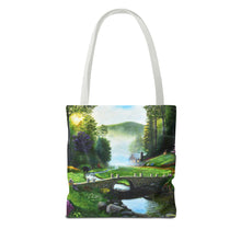 Load image into Gallery viewer, Morning in Elkmont - Art of Bruce Strickland Tote Bag (AOP) Collection