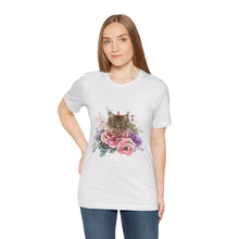 Load image into Gallery viewer, Claudia Floral Cat Tshirt, Cat Lover Tshirt, Gift for Cat Lover, Cat Mom, Cat Lady Gift, Floral Cat, Floral Cat Shirt, Tabby Cat Shirt