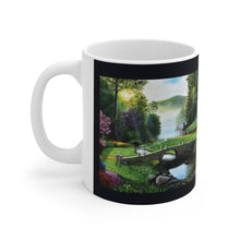 Load image into Gallery viewer, "Morning in Elkmont" Ceramic Mug 11oz featuring the art of Bruce Strickland