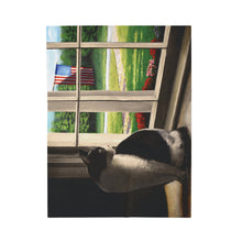 Load image into Gallery viewer, "The Wait" Velveteen Plush Blanket featuring the art of Bruce Strickland