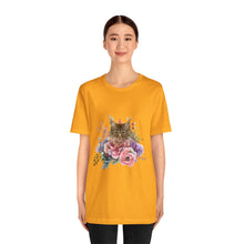 Load image into Gallery viewer, Claudia Floral Cat Tshirt, Cat Lover Tshirt, Gift for Cat Lover, Cat Mom, Cat Lady Gift, Floral Cat, Floral Cat Shirt, Tabby Cat Shirt