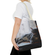 Load image into Gallery viewer, Benjamin Kitty Art of Bruce Strickland Tote Bag (AOP) Collection