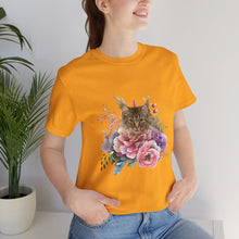 Load image into Gallery viewer, Claudia Floral Cat Tshirt, Cat Lover Tshirt, Gift for Cat Lover, Cat Mom, Cat Lady Gift, Floral Cat, Floral Cat Shirt, Tabby Cat Shirt