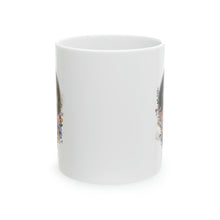 Load image into Gallery viewer, Happy Place - Ceramic Mug 11oz Art of Bruce Strickland, Fine Art Mug, Cat Coffee Mug, Cat Lover Gift, Cat Lady Gift, Floral Cat Mug