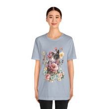 Load image into Gallery viewer, Siamese Pearl Floral Cat, Cat Tshirt Flowers,Floral Cat Shirt, Cat T-shirt, Cat Lover T-shirt, Cat Lady Tshirt, Gift for Cat Lover,Cat Mom