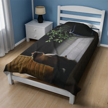 Load image into Gallery viewer, "Evening Reflections" Velveteen Plush Blanket featuring the art of Bruce Strickland