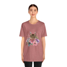 Load image into Gallery viewer, Claudia Floral Cat Tshirt, Cat Lover Tshirt, Gift for Cat Lover, Cat Mom, Cat Lady Gift, Floral Cat, Floral Cat Shirt, Tabby Cat Shirt