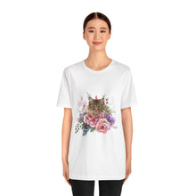 Load image into Gallery viewer, Claudia Floral Cat Tshirt, Cat Lover Tshirt, Gift for Cat Lover, Cat Mom, Cat Lady Gift, Floral Cat, Floral Cat Shirt, Tabby Cat Shirt