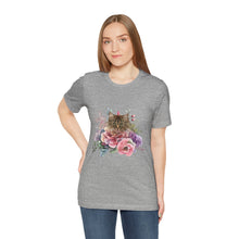 Load image into Gallery viewer, Claudia Floral Cat Tshirt, Cat Lover Tshirt, Gift for Cat Lover, Cat Mom, Cat Lady Gift, Floral Cat, Floral Cat Shirt, Tabby Cat Shirt