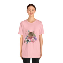 Load image into Gallery viewer, Claudia Floral Cat Tshirt, Cat Lover Tshirt, Gift for Cat Lover, Cat Mom, Cat Lady Gift, Floral Cat, Floral Cat Shirt, Tabby Cat Shirt