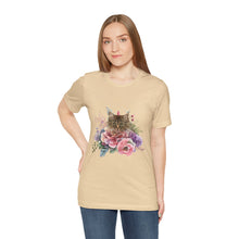 Load image into Gallery viewer, Claudia Floral Cat Tshirt, Cat Lover Tshirt, Gift for Cat Lover, Cat Mom, Cat Lady Gift, Floral Cat, Floral Cat Shirt, Tabby Cat Shirt