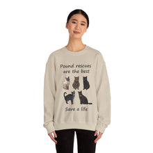 Load image into Gallery viewer, Pound rescues are the best - 003 -Cat Sweatshirt,Cat Lover Sweatshirt,Gift for Cat Lover,Funny Sweatshirt,Cat Mom