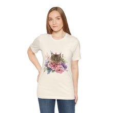 Load image into Gallery viewer, Claudia Floral Cat Tshirt, Cat Lover Tshirt, Gift for Cat Lover, Cat Mom, Cat Lady Gift, Floral Cat, Floral Cat Shirt, Tabby Cat Shirt