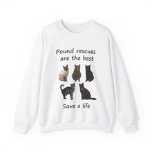 Load image into Gallery viewer, Pound rescues are the best - 003 -Cat Sweatshirt,Cat Lover Sweatshirt,Gift for Cat Lover,Funny Sweatshirt,Cat Mom