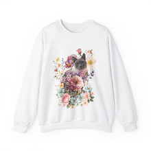 Load image into Gallery viewer, Siamese Floral Cat Sweatshirt, Cat Lover Sweatshirt, Gift for Cat  Lover, Cat Art Shirt, Cat Mom,Floral Cat,Floral Cat Shirt,Tabby Cat Shirt