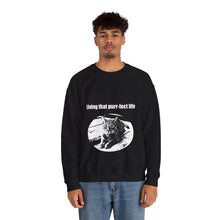 Load image into Gallery viewer, "Living that purr-fect life" 001 Black & White Collection - Unisex Heavy Blend™ Crewneck Sweatshirt