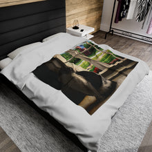 Load image into Gallery viewer, &quot;The Wait&quot; Velveteen Plush Blanket featuring the art of Bruce Strickland