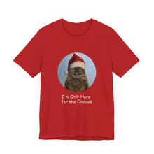 Load image into Gallery viewer, I'm Only Here for the Cookies Christmas Cat Tshirt, Christmas Cat Shirt, Cat T-shirt, Cat Lover T-shirt, Cat Lady Tshirt, Christmas Gift for Cat Lover,Cat Mom