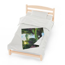 Load image into Gallery viewer, "Morning in Elkmont" Velveteen Plush Blanket featuring the art of Bruce Strickland