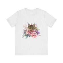 Load image into Gallery viewer, Claudia Floral Cat Tshirt, Cat Lover Tshirt, Gift for Cat Lover, Cat Mom, Cat Lady Gift, Floral Cat, Floral Cat Shirt, Tabby Cat Shirt