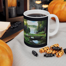 Load image into Gallery viewer, "Morning in Elkmont" Ceramic Mug 11oz featuring the art of Bruce Strickland