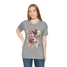 Load image into Gallery viewer, Siamese Pearl Floral Cat, Cat Tshirt Flowers,Floral Cat Shirt, Cat T-shirt, Cat Lover T-shirt, Cat Lady Tshirt, Gift for Cat Lover,Cat Mom