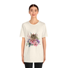 Load image into Gallery viewer, Claudia Floral Cat Tshirt, Cat Lover Tshirt, Gift for Cat Lover, Cat Mom, Cat Lady Gift, Floral Cat, Floral Cat Shirt, Tabby Cat Shirt