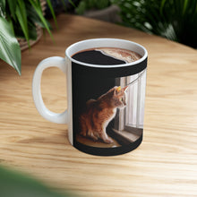 Load image into Gallery viewer, "Purrfect View" Ceramic Mug 11oz featuring the art of Bruce Strickland