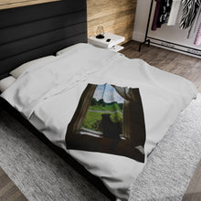Load image into Gallery viewer, "Morning Sun" Velveteen Plush Blanket featuring the art of Bruce Strickland