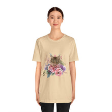 Load image into Gallery viewer, Claudia Floral Cat Tshirt, Cat Lover Tshirt, Gift for Cat Lover, Cat Mom, Cat Lady Gift, Floral Cat, Floral Cat Shirt, Tabby Cat Shirt