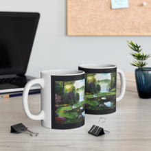 Load image into Gallery viewer, "Morning in Elkmont" Ceramic Mug 11oz featuring the art of Bruce Strickland