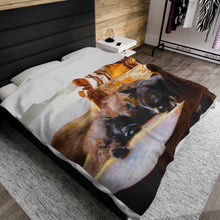 Load image into Gallery viewer, "The Chair" Velveteen Plush Blanket featuring the art of Bruce Strickland