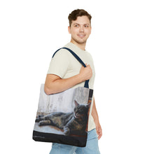 Load image into Gallery viewer, Benjamin Kitty Art of Bruce Strickland Tote Bag (AOP) Collection