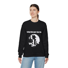 Load image into Gallery viewer, "Living that purr-fect life" 002 Black & White Collection - Unisex Heavy Blend™ Crewneck Sweatshirt