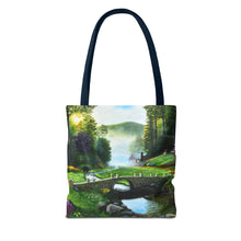 Load image into Gallery viewer, Morning in Elkmont - Art of Bruce Strickland Tote Bag (AOP) Collection